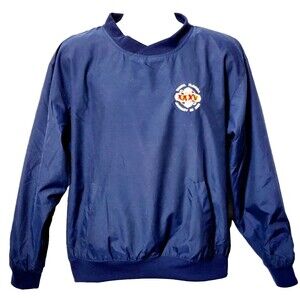 SUPER BOWL XXXV NFL Vneck Pullover Wind Jacket Mens M Ravens v Giants 2001 EXC!